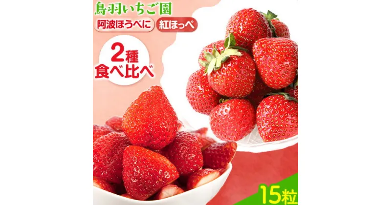 【ふるさと納税】＜ 先行予約 ＞ 楽天限定 いちご 2種 食べ比べセット お試し 15粒 徳島県産 阿波ほうべに 紅ほっぺ 鳥羽農園《1月上旬-3月下旬頃発送予定》 ふるさと納税 お試し いちご 食べ比べ 苺 イチゴ 徳島県 上板町 徳島県オリジナル品種 果物 フルーツ 送料無料