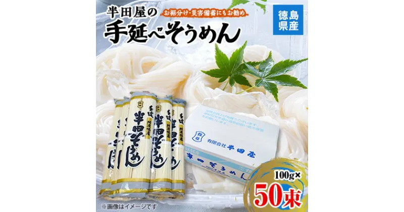 【ふるさと納税】【5.0kg】半田屋の手延べそうめん 100g×50束 お裾分け・災害備蓄にもお勧め_ そうめん 素麺 手延べ 手延べそうめん 手延べ素麺 お取り寄せ ギフト プレゼント 贈答用 人気 【1511552】