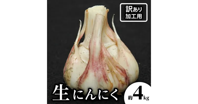 【ふるさと納税】加工用 訳あり 生にんにく 約4kg【2025-5月上旬～2025-6月上旬配送】 | 期間限定 国産 野菜 肉厚 濃厚 新鮮 鮮度抜群 風味抜群 旬 食品 食材 お取り寄せ 自宅用 家庭用 瀬戸内 香川県 高松市