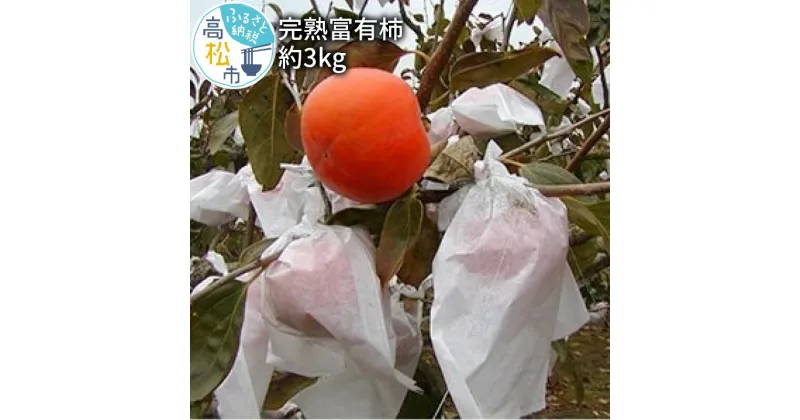 【ふるさと納税】完熟 富有 柿 約3kg 【2024-10月下旬～2024-12月中旬配送】 | 果物 フルーツ 食品 グルメ 人気 おすすめ オススメグルメ お取り寄せ お取り寄せグルメ 産地直送 旬 香川県 高松市 甘柿 しっとり