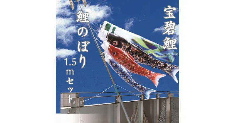 【ふるさと納税】宝碧鯉　鯉のぼり1.5mセット | クラフト 民芸 人気 おすすめ 送料無料