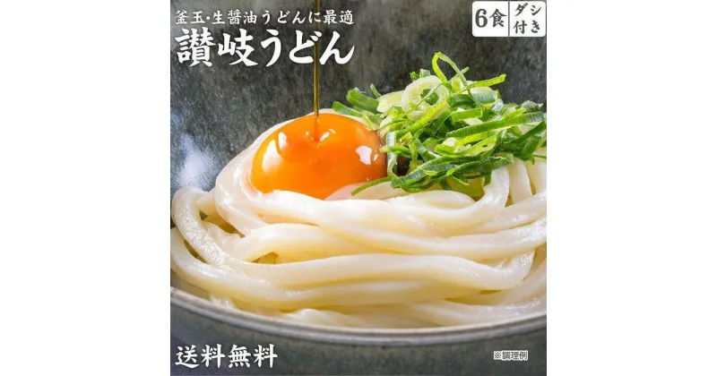 【ふるさと納税】讃岐うどん6食つゆ付（普通麺） | 麺 めん うどん 食品 加工食品 人気 おすすめ 送料無料 さぬき 讃岐 坂出市 香川県