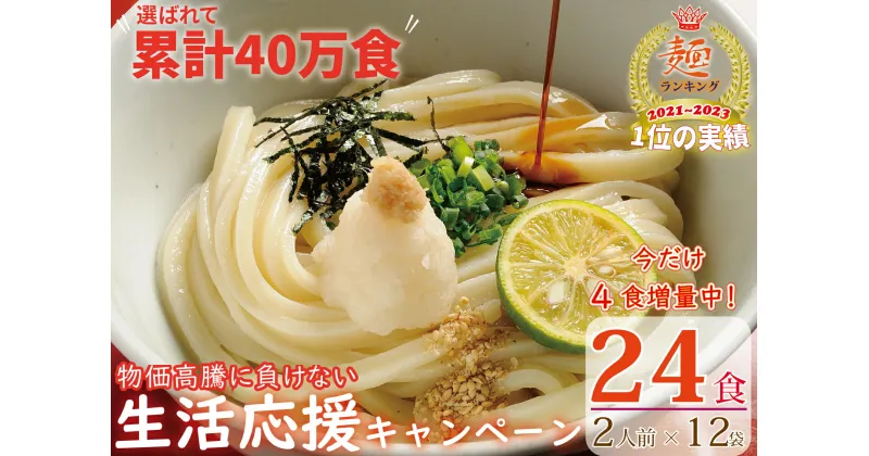 【ふるさと納税】期間限定！さぬき生うどん24食セット（2人前×12袋）【1～2ヶ月程度で発送】