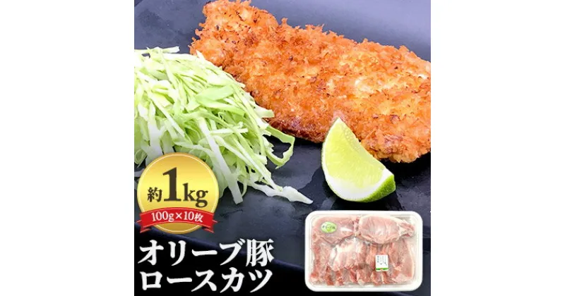 【ふるさと納税】《旨味・甘味が違う》オリーブ 豚ロース 1kg トンカツ用 真空パック 10枚セット(100g×10枚)　 豚肉 とんかつ 赤身のうま味 脂の甘味 ポーク 国産 冷凍 豚丼 焼き豚 豚ロースステーキ ローストポーク 豚の角煮 バーベキュー スライス 焼豚