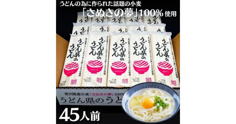 【ふるさと納税】本場 讃岐うどん 乾麺【うどん県のうどん】45人前 300g×15袋入り さぬき 香川県産 おとりよせ　麺類・うどん・乾麺・讃岐うどん