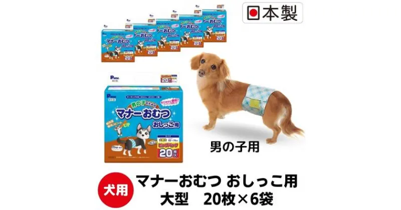 【ふるさと納税】マナー おむつ おしっこ用 大型犬 20枚×6袋 ※配送不可：離島　 雑貨 日用品 ペット用品 防災 防災グッズ