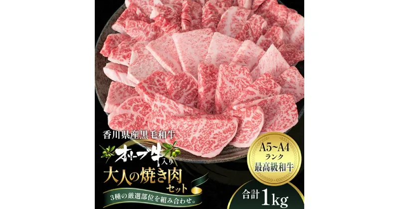 【ふるさと納税】オリーブ牛 大人の BBQ セット1kg【配送不可：離島】　観音寺市　お届け：ご寄附（入金）確認後、約2週間でお届けいたします。※年末年始を除きます。（1月2週目からの配送となります。）