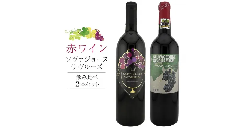 【ふるさと納税】ソヴァジョーヌ・サヴルーズ 2年代分 飲み比べ2本セット【日本ワイン赤 香川県産 ぶどう】