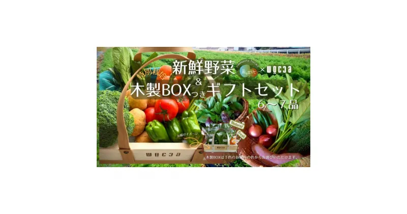 【ふるさと納税】【特別栽培・農家直送】旬のお野菜 詰め合わせギフトセット 6～7品 ウッドBOX付き