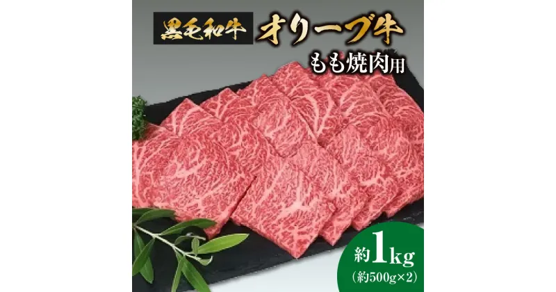 【ふるさと納税】黒毛和牛オリーブ牛　もも焼肉用　約500g×2 34000円