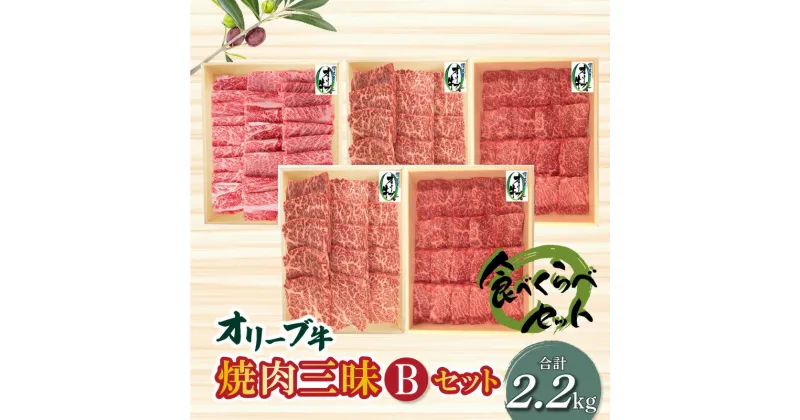 【ふるさと納税】オリーブ牛 焼肉三昧Bセット 国産牛 ロース 肩ロース モモ肉 食べ比べ 小分け 冷凍 108000円