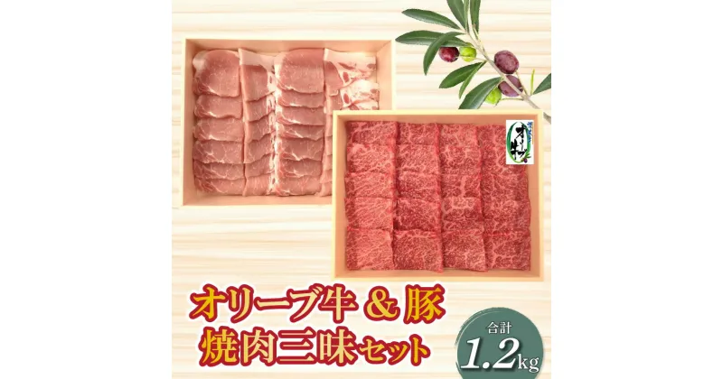 【ふるさと納税】オリーブ牛＆豚焼肉三昧セット 牛モモ肉 豚ロース 食べ比べ BBQ 冷凍 33000円