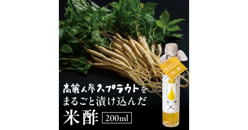 【ふるさと納税】高麗人参スプラウトをまるごと漬け込んだ米酢 酢 お酢 調味 調味料 ドレッシング ドリンク 炒め物 料理 アレンジ 隠し味 味 食生活 食事 普段使い 漬け込み 薬膳米酢 薬膳 ナツメ 加工品 クコの実 白木耳 お取り寄せ おすすめ 香川県 三豊市 送料無料