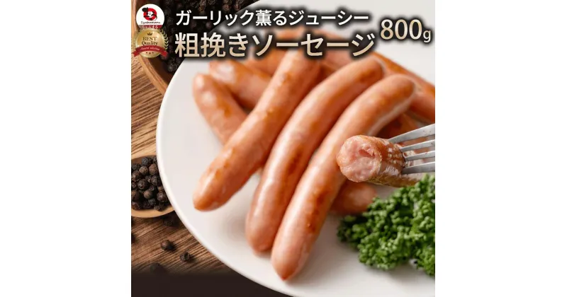 【ふるさと納税】ガーリック薫る ジューシー 粗挽き ウインナー ソーセージ 800g ソーセージ ウインナーソーセージ 詰合せ 詰め合わせ お取り寄せ 御取り寄せ