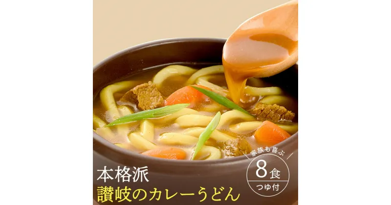 【ふるさと納税】【ゆうパケット】讃岐のカレーうどん 8食セット 旨さの秘訣！濃厚スープのカレーうどん！ピリッと辛口、癖になるトロトロ感 魚介だしが決め手 絶品カレーうどん 濃厚スープで仕上げる至福のカレーうどん 癖になる濃厚カレーうどん