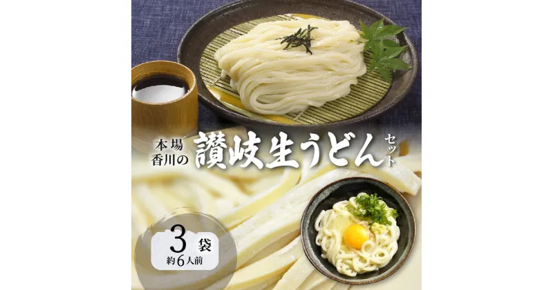 【ふるさと納税】【ゆうパケット】うどん 香川 讃岐生うどん 3セット 6人前 小分け 3袋 生うどん モチモチ感 コシ 人気 カレーうどん 釜だし かけだし ざるうどん 香川県 三豊市 お取り寄せ お取り寄せグルメ 食品 食べ物 麺類 送料無料 3000円