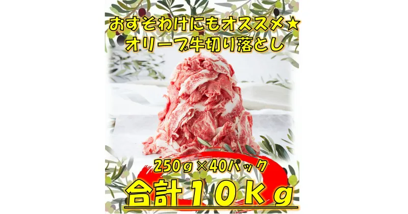 【ふるさと納税】おすそ分けにも！オリーブ牛切り落とし10Kg 内祝　内祝い　お祝い返し　ウェディングギフト　ブライダルギフト 母の日 父の日 クリスマス お正月 年末年始 パーティー 年始挨拶　バレンタインデー　ホワイトデー 人気　手土産 退職祝い 快気祝い