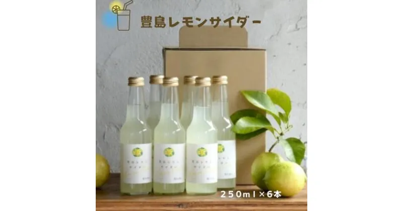 【ふるさと納税】豊島レモンサイダー 250ml 6本　 飲料 炭酸飲料 サイダー レモン 食品添加物不使用 甘さ控えめ