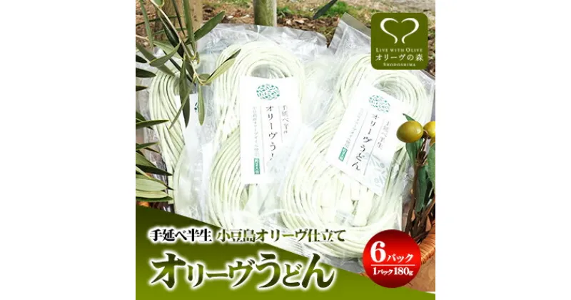 【ふるさと納税】オリーヴの森　手延べ半生オリーヴうどん　小豆島産オリーヴオイル仕立て　6ケパック　 麺類 国産 良質 小麦粉 風味豊か 果実 ペースト 独特 力強い コシ