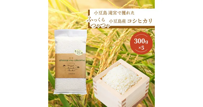 【ふるさと納税】小豆島 滝宮で獲れたふっくらつやつや小豆島産コシヒカリ 300g×5個 こしひかり 白米 精米 もっちり 甘み 1.5kg