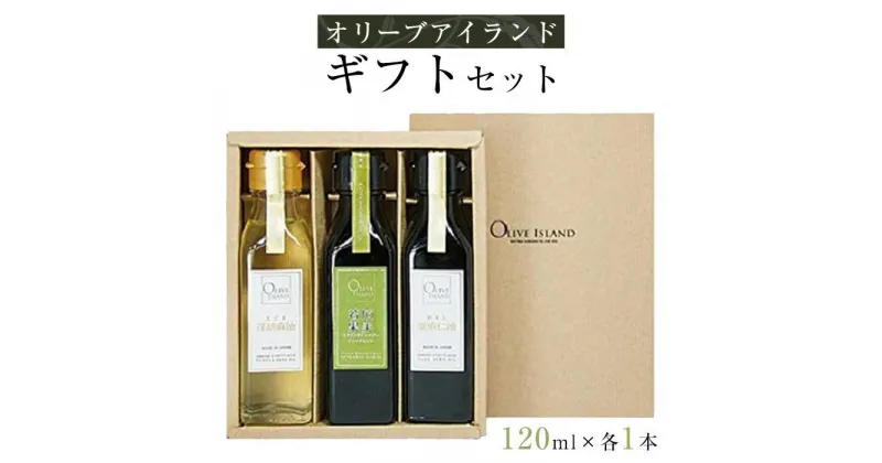 【ふるさと納税】若摘果実EXVオリーブオイル・えごま油・あまに油120ml3本入り　ギフトセット