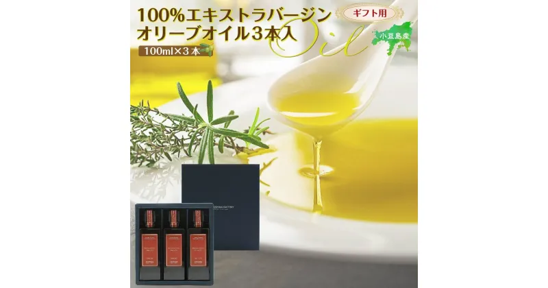 【ふるさと納税】【ギフト用】小豆島産100％エキストラバージン（EXV）オリーブオイル100ml3本入 | 油 あぶら 食品 加工食品 人気 おすすめ 送料無料