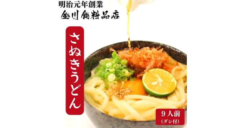 【ふるさと納税】二段熟成半生さぬきうどん9人前 だし付き（鎌田醬油）　【 麺類 和食 小麦製品 コシ しなやか のど越し 本場 ぶっかけ ざる かけうどん 夕飯 ランチ あっさり 】