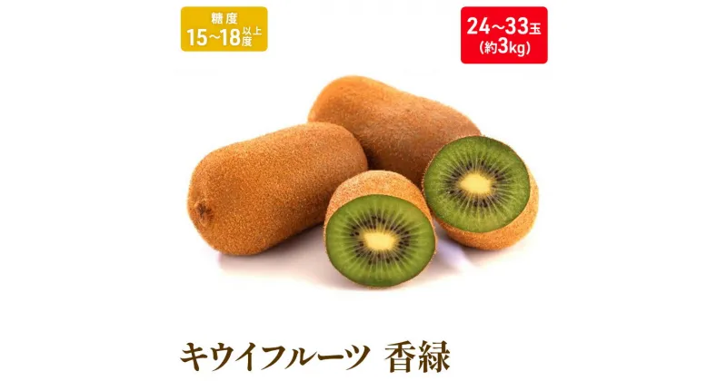 【ふるさと納税】キウイフルーツ「香緑」約3kg_キウイフルーツ　果物詰合せ・フルーツ・くだもの　お届け：2024年12月上旬～2025年2月下旬頃　 ※状況によって期間通りお届けできない場合もあります。