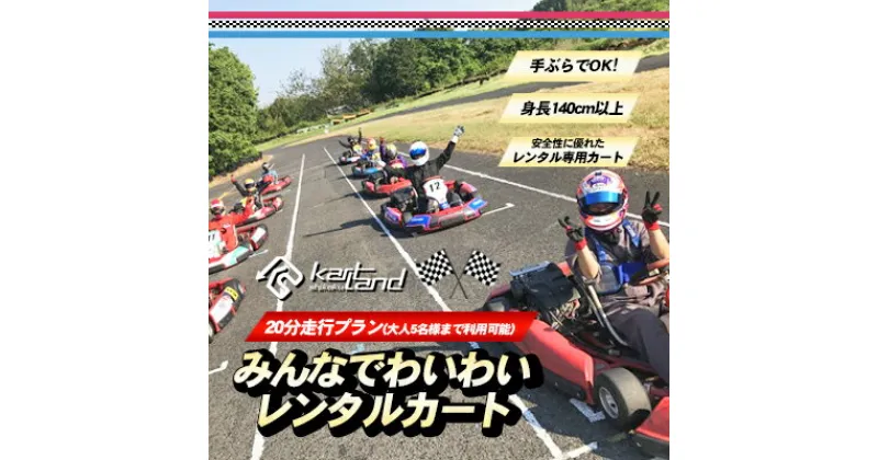 【ふるさと納税】みんなでわいわいレンタルカート　20分走行プラン(大人5名様まで利用可能)　 体験 チケット レジャー レンタルカート サーキット レーシング カート 大人 子供 最高速度60～70km カートランド四国