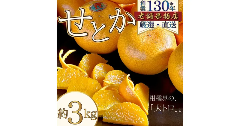 【ふるさと納税】柑橘界の大トロ♪せとか　約3kg　綾川町　お届け：2025年2月上旬～3月下旬