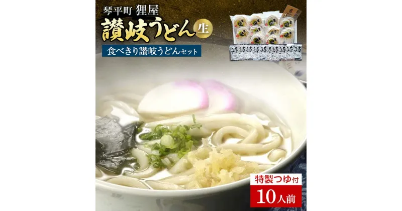 【ふるさと納税】狸屋 食べきり讃岐うどん一番人気のかけつゆ付き 10人前 詰合せ 生うどん カレー つゆ うどん 本場 讃岐 讃岐うどん さぬきうどん ご当地 グルメ 名産品 食品 四国 F5J-204