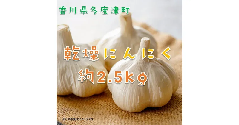 【ふるさと納税】多度津町産　乾燥にんにく 約2.5kg（予約受付中： 令和7年6月中旬より発送！）〔提供：株式会社ことひら街道〕しあわせ製麺 香川県 生産量全国2位 肉厚 ニンニク ガーリック 野菜