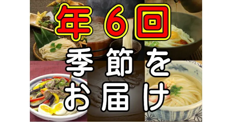 【ふるさと納税】【定期便】うどん屋めん一の季節を感じる純生うどんセット(6人前) 年間6回定期発送〔提供：釜だしさぬきうどんめん一〕釜あげ・釜たま・ざる・ぶっかけ・かけうどん他