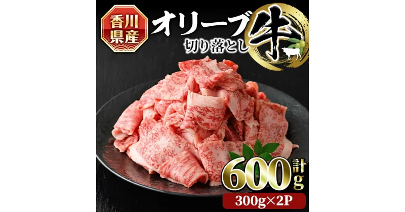 【ふるさと納税】＜数量限定＞香川県産 オリーブ牛切り落とし (300g×2・計600g) 国産 国産牛 牛肉 お肉 牛 赤身 霜降り 切り落し 黒毛和牛 和牛 オリーブ 冷凍【man146】【カワイ】