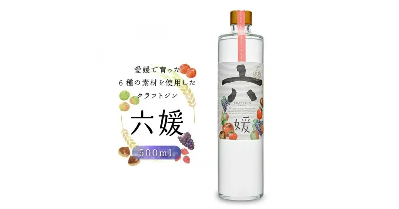 【ふるさと納税】道後ジン 六媛 500ml | クラフトジン スピリッツ 酒 お酒 お取り寄せ ジン カクテル 美味しい おいしい ギフト プレゼント ご当地 地酒 贈り物 お土産 内祝い お礼 贈答 飲み物 アルコール クラフト 特産品 本格焼酎 楽天ふるさと 納税 愛媛県 愛媛 松山市