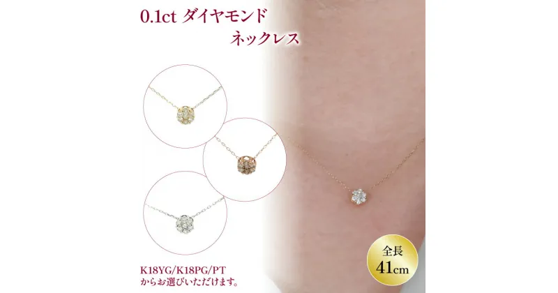 【ふるさと納税】 ダイヤモンドネックレス （ 0.1ct ）