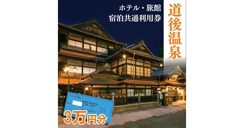 【ふるさと納税】 道後温泉 ホテル 旅館 宿泊 共通利用券 30,000円 | 旅行 トラベル チケット 宿泊 宿泊券 温泉旅行 旅館 ホテル 予約 観光 人気 おすすめ 愛媛県 松山市