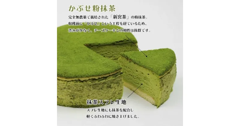 【ふるさと納税】魔法洋菓子店ソルシエ　抹茶スフレチーズケーキ 5号【直径14.5cm：4〜6人分】