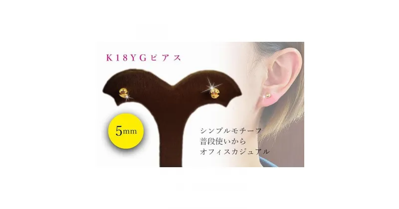 【ふるさと納税】 K18 丸玉 5mm ピアス | ピアス 18金 ゴールド イエローゴールド ジュエリー ピアス レディース アクセサリー プレゼント 愛媛県 愛媛 松山市