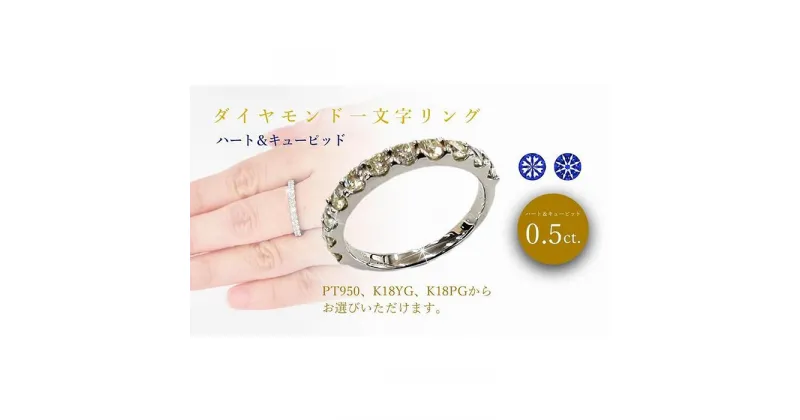 【ふるさと納税】 PT950 ダイヤ0.50ct ハーフエタニティ リング