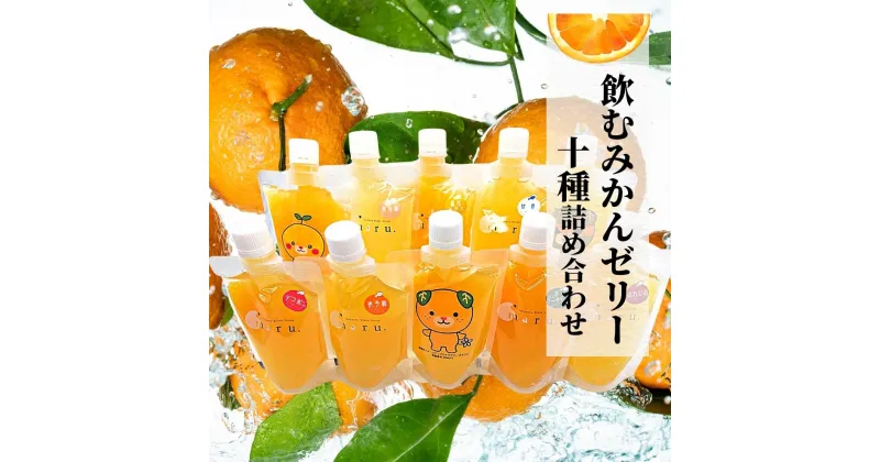 【ふるさと納税】 【おまかせ10種】飲むみかんゼリー 詰め合わせ　 みかん 人気 ギフト 愛媛 松山 贈答 プレゼント ゼリー ジュース のみくらべ 飲み比べ みかん 詰め合わせ 蜜柑 柑橘 果物 くだもの フルーツ お取り寄せ おすすめ 愛媛県 松山市