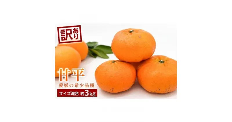 【ふるさと納税】訳あり 傷 甘平 かんぺい 約3kg | 高級 柑橘 自宅用 サイズ混合 果物 くだもの フルーツ お取り寄せ グルメ 人気 おすすめ 期間限定 数量限定 愛媛県 松山市