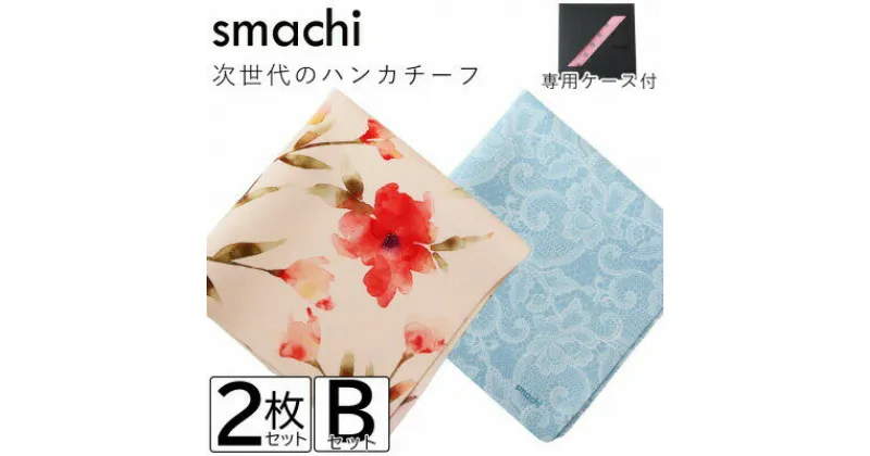 【ふるさと納税】smachi(スマチ) ノンアイロンハンカチ レディース 2枚 Bセット【VB01452】