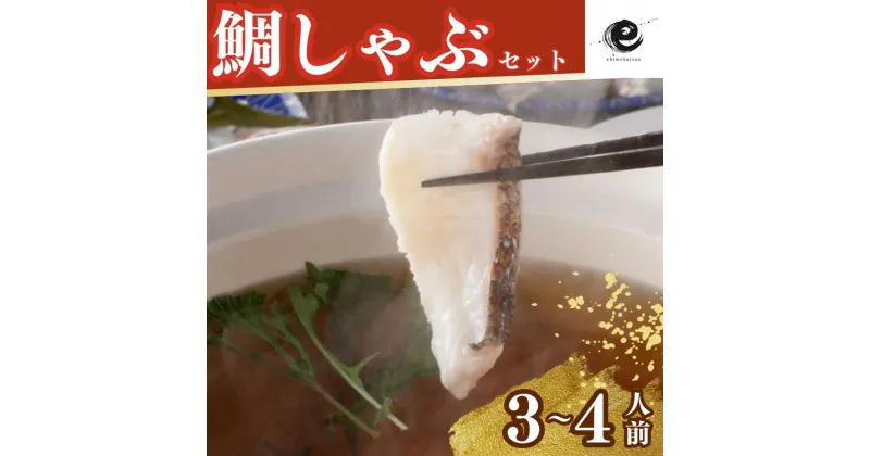 【ふるさと納税】愛媛県産　真鯛のだしで食べるしゃぶしゃぶ鍋セット【V002200】愛媛の真鯛　瀬戸内海産　鍋　しゃぶしゃぶ 　ご当地名物　ご当地グルメ　愛媛県今治産　愛媛名物　今治名物　愛媛海産　鯛めし　セット