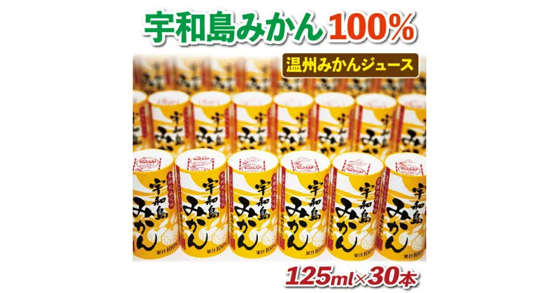 【ふるさと納税】 ＼10営業日以内発送／ みかんジュース 宇和島 みかん 温州みかん 125ml ×30本 愛工房フルーツ ジュース 100％ジュース ストレートジュース みかん mikan 蜜柑 果汁100％ 紙パック 飲料 柑橘 備蓄 スイーツ 果物 くだもの 産地直送 国産 愛媛 H020-034002