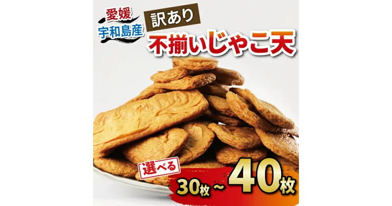 【ふるさと納税】 訳あり 不揃い じゃこ天 30枚 40枚 選べる 内容量 中村かまぼこ店 じゃこ天 手作り てんぷら 天ぷら かま天 かまぼこ カマボコ 揚げかまぼこ 蒲鉾 すり身 練り物 練物 冷蔵 惣菜 フライ 郷土料理 酒 おつまみ 加工品 特産品 愛媛 宇和島 C012-013005/007