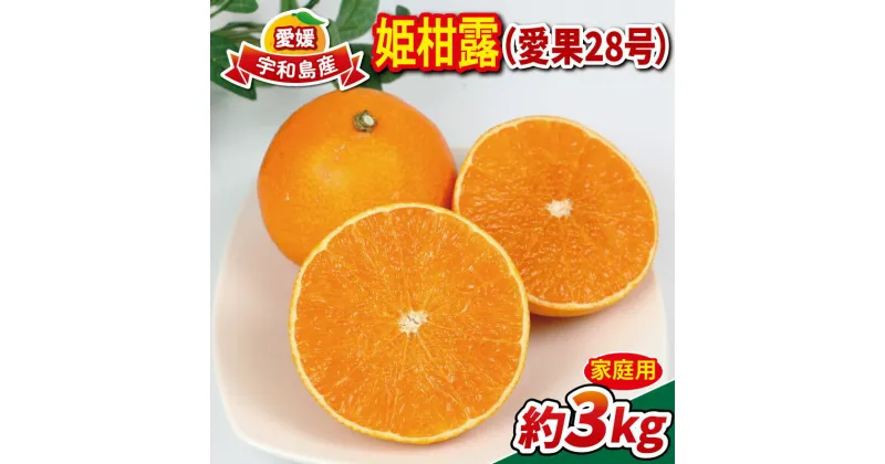 【ふるさと納税】 愛果28号 3kg 家庭用 姫柑露 南四国ファーム mikan 高級 ブランド 限定 品種 甘い ゼリー プルプル 果物 くだもの フルーツ 柑橘 蜜柑 みかん 国産 愛媛 宇和島 産地直送 農家直送 数量限定 B012-035011