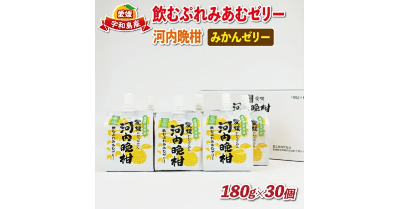 【ふるさと納税】 ＼10営業日以内発送／ みかんゼリー 飲むぷれみあむ ゼリー 河内晩柑 180g × 30個 愛工房 飲むゼリー みかん mikan 柑橘 フルーツゼリー 果物ゼリー 果物 フルーツ 果汁 飲料 小分け パック 長期保存 備蓄 防災 産地直送 国産 愛媛 宇和島 J020-034007