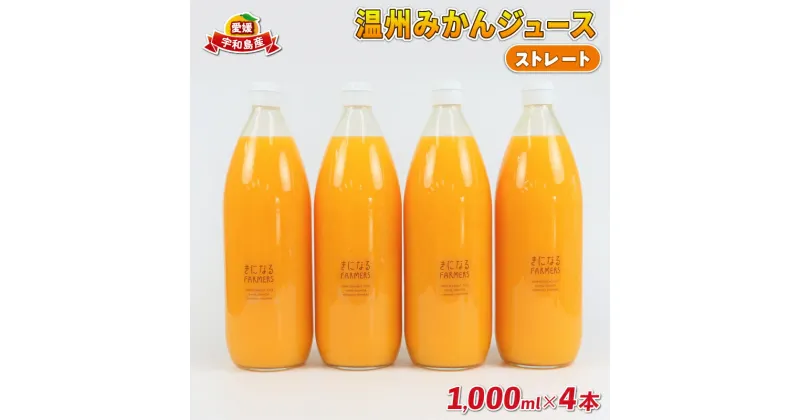 【ふるさと納税】 みかんジュース 果汁100% ストレート 温州みかん ジュース 1000ml × 4本 誉農園 先行予約 ジュース 飲料 柑橘 みかん 蜜柑 ストレートジュース 100%ジュース 果物 くだもの mikan 愛媛みかん 愛媛蜜柑 フルーツ 数量限定 国産 愛媛 宇和島 H012-138001