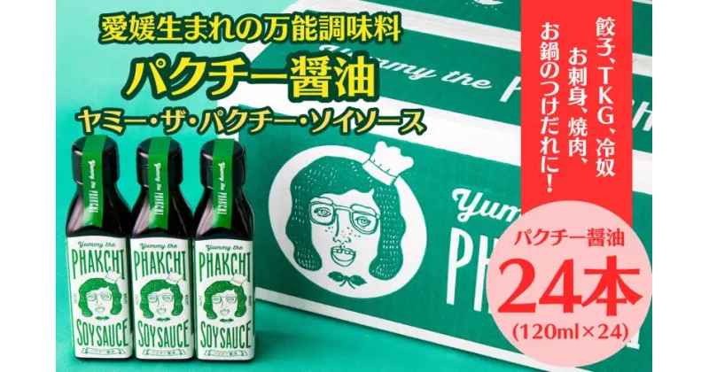 【ふるさと納税】 ＼10営業日以内発送／ パクチー醤油 オリジナル 24本 セット 旭合名会社 パクチー 醤油 コリアンダー ごま油 ニンニク 万能 調味料 国産 愛媛 宇和島 J071-052015